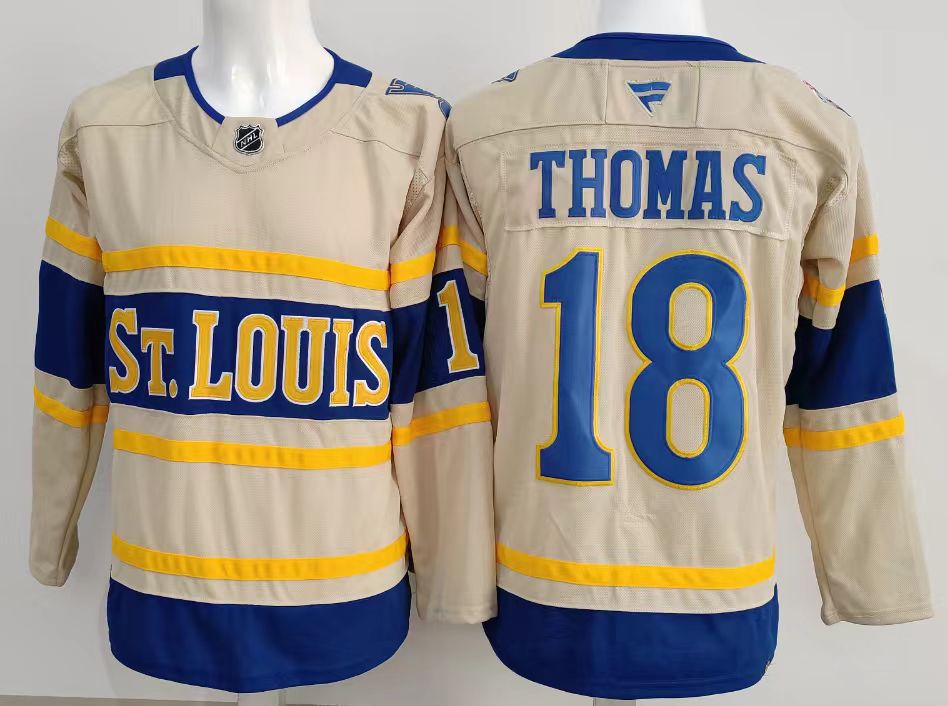 Men St.Louis Blues #18 Thomas Cream 2025 Fanatics Home Premium NHL Jersey->st.louis blues->NHL Jersey